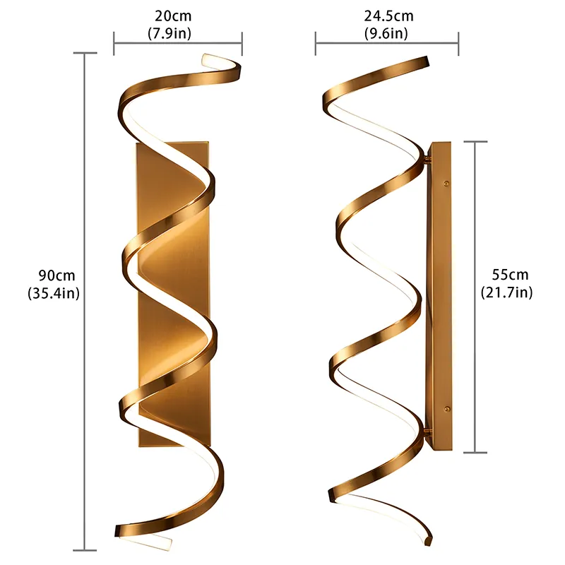 Modern Led Spiral Wall Sconce