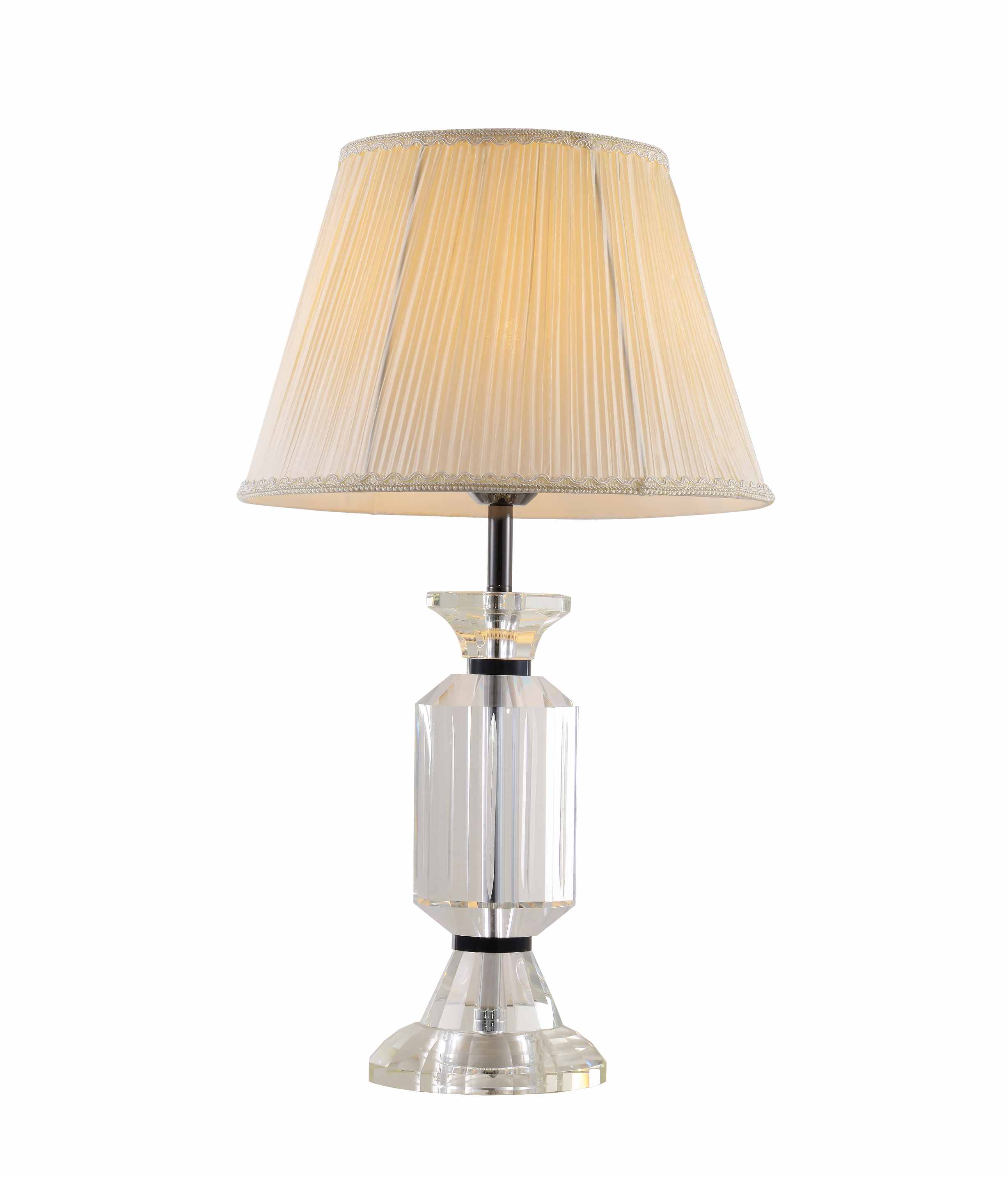 Luksusowa lampa stołowa z przezroczystego kryształu